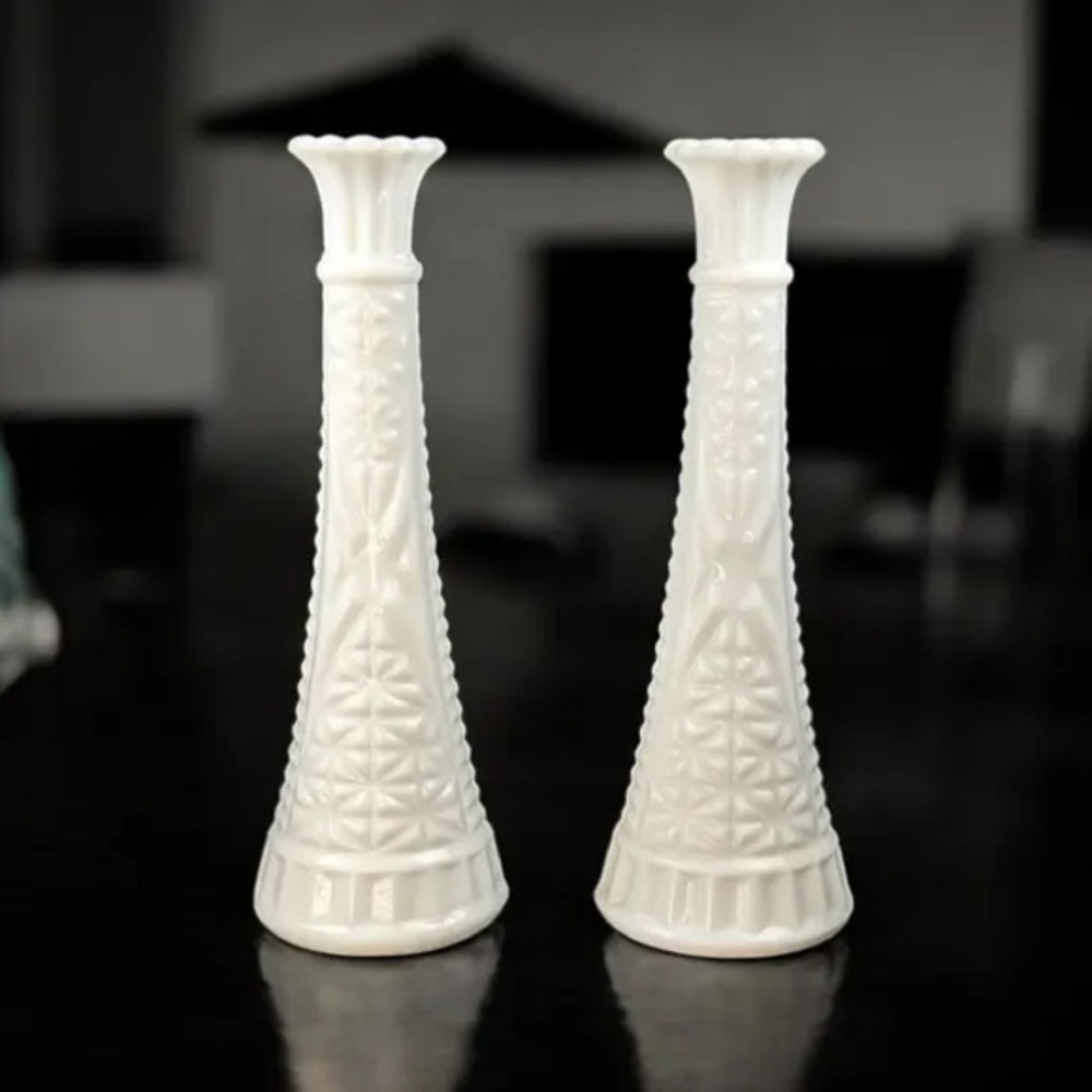 Elegant White Ceramic Vases